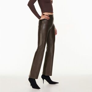 Aritzia babaton upstage faux leather pants mocha brown xxs
